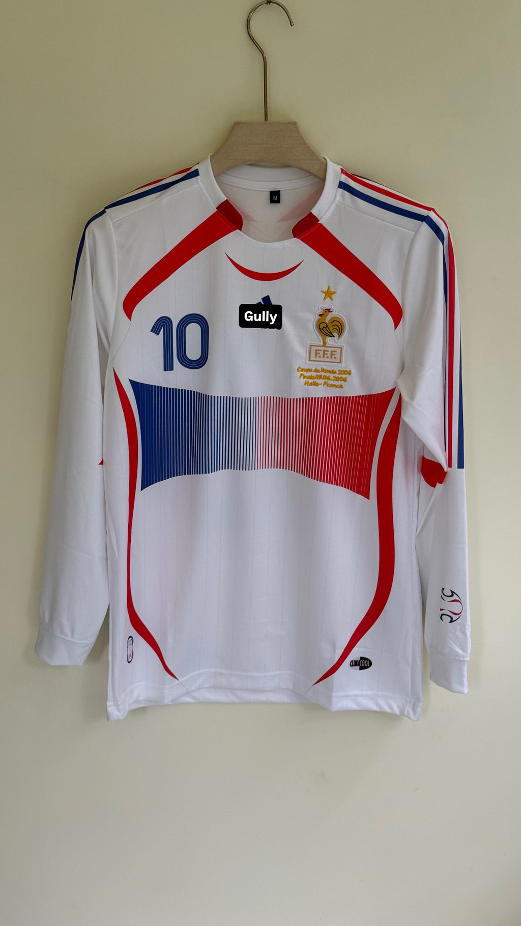 ZIDANE FRANCE  2006 AWAY FULL SLEEV EMBROIDERY