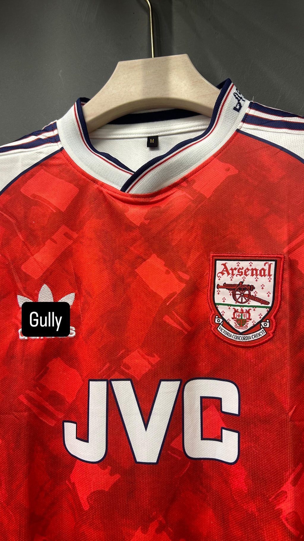 ADAMS ARSENAL 1990/92 HOME KIT FIVE SLEEV EMBROIDERY