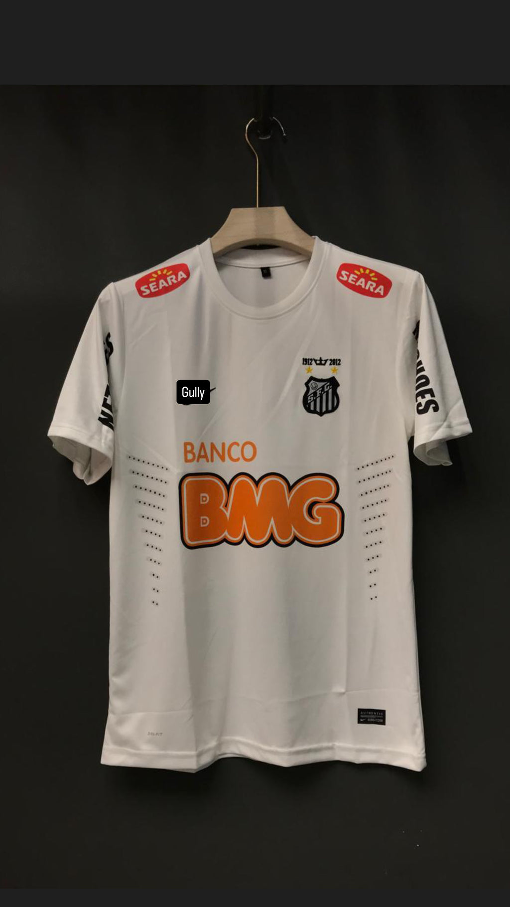 NEYMAR SANTOS 2012 HOME KIT EMBROIDERY