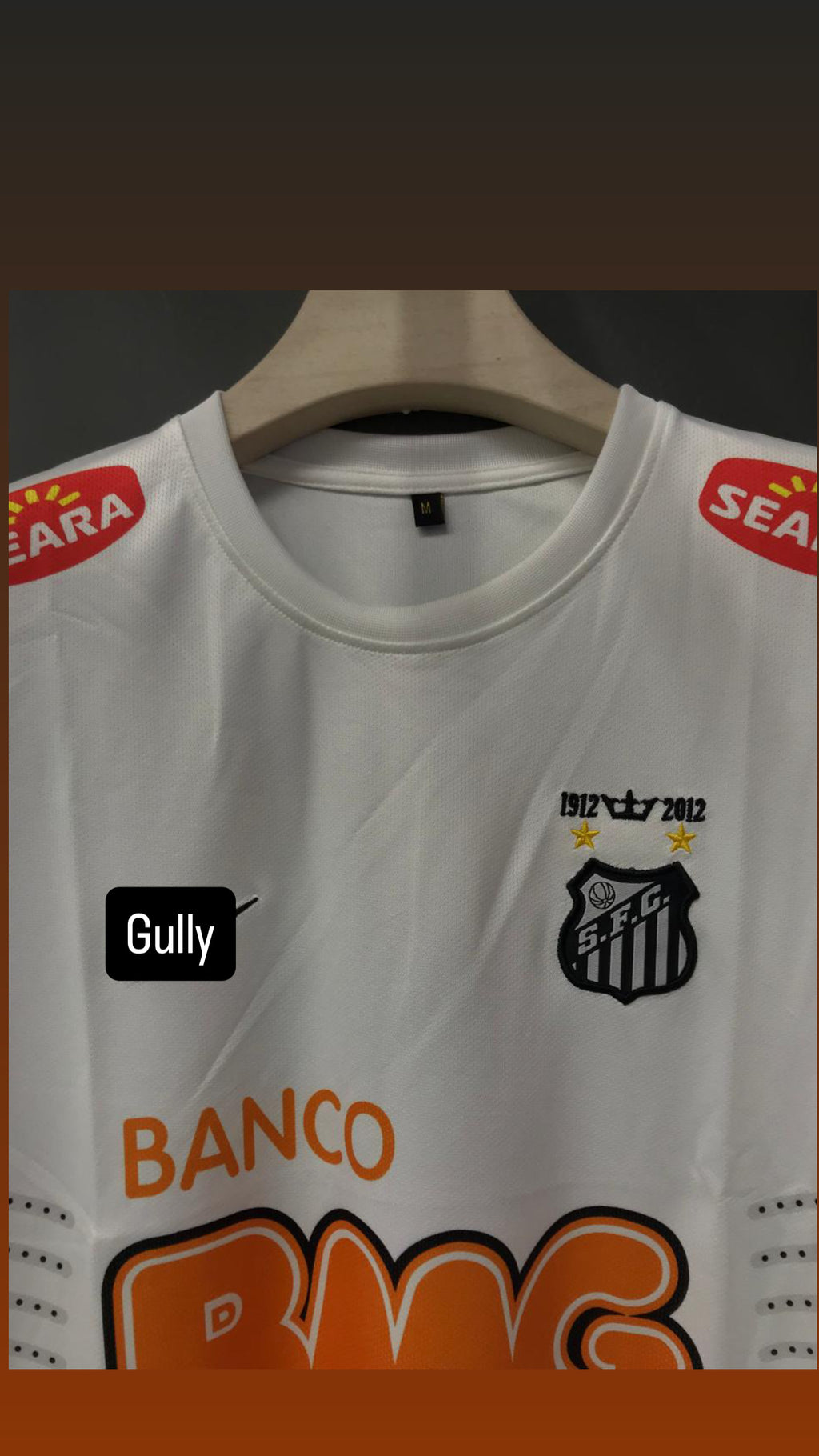 NEYMAR SANTOS 2012 HOME KIT EMBROIDERY