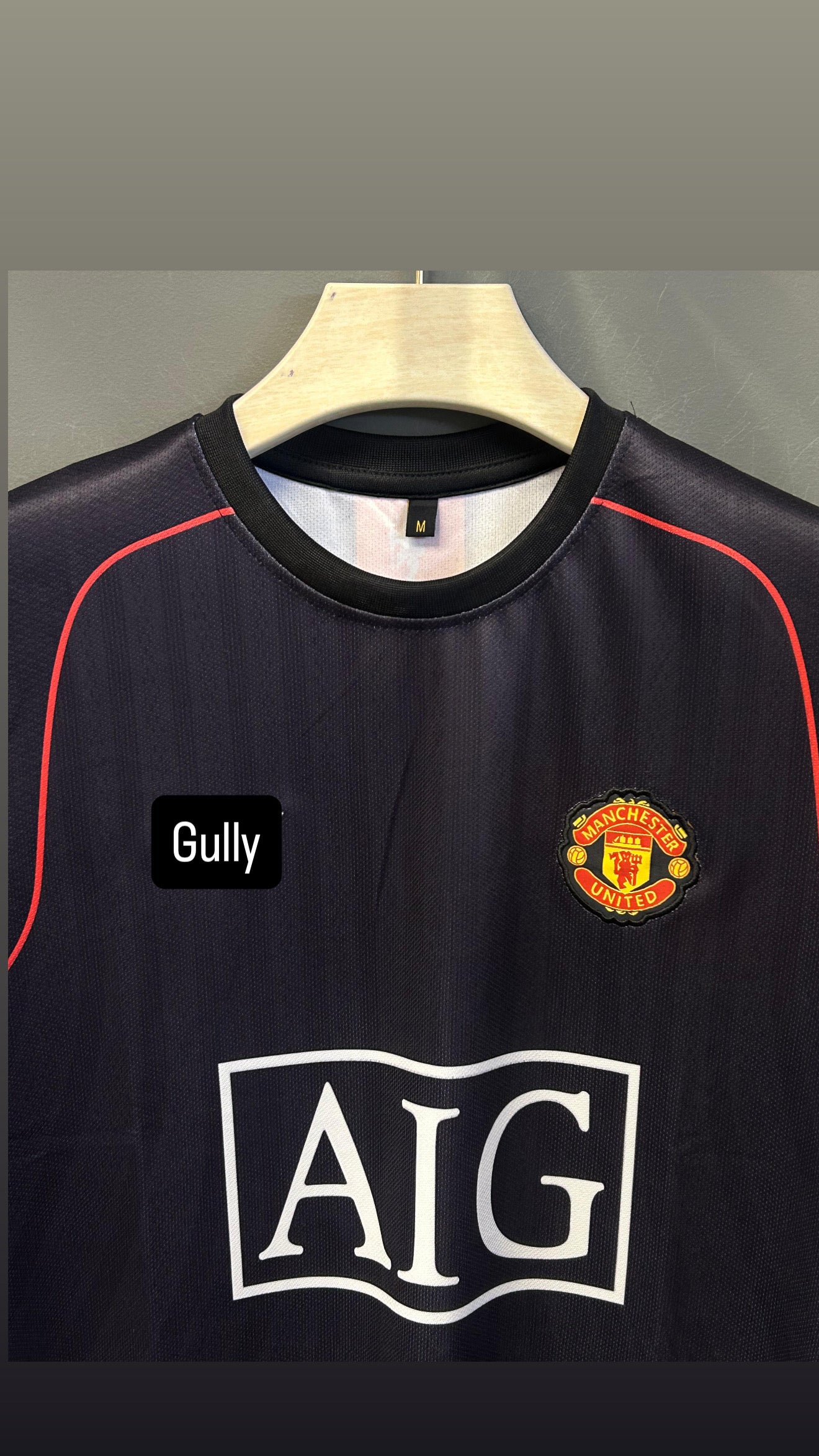 RONALDO UNITED 2008 AWAY KIT BLACK EMBROIDERY