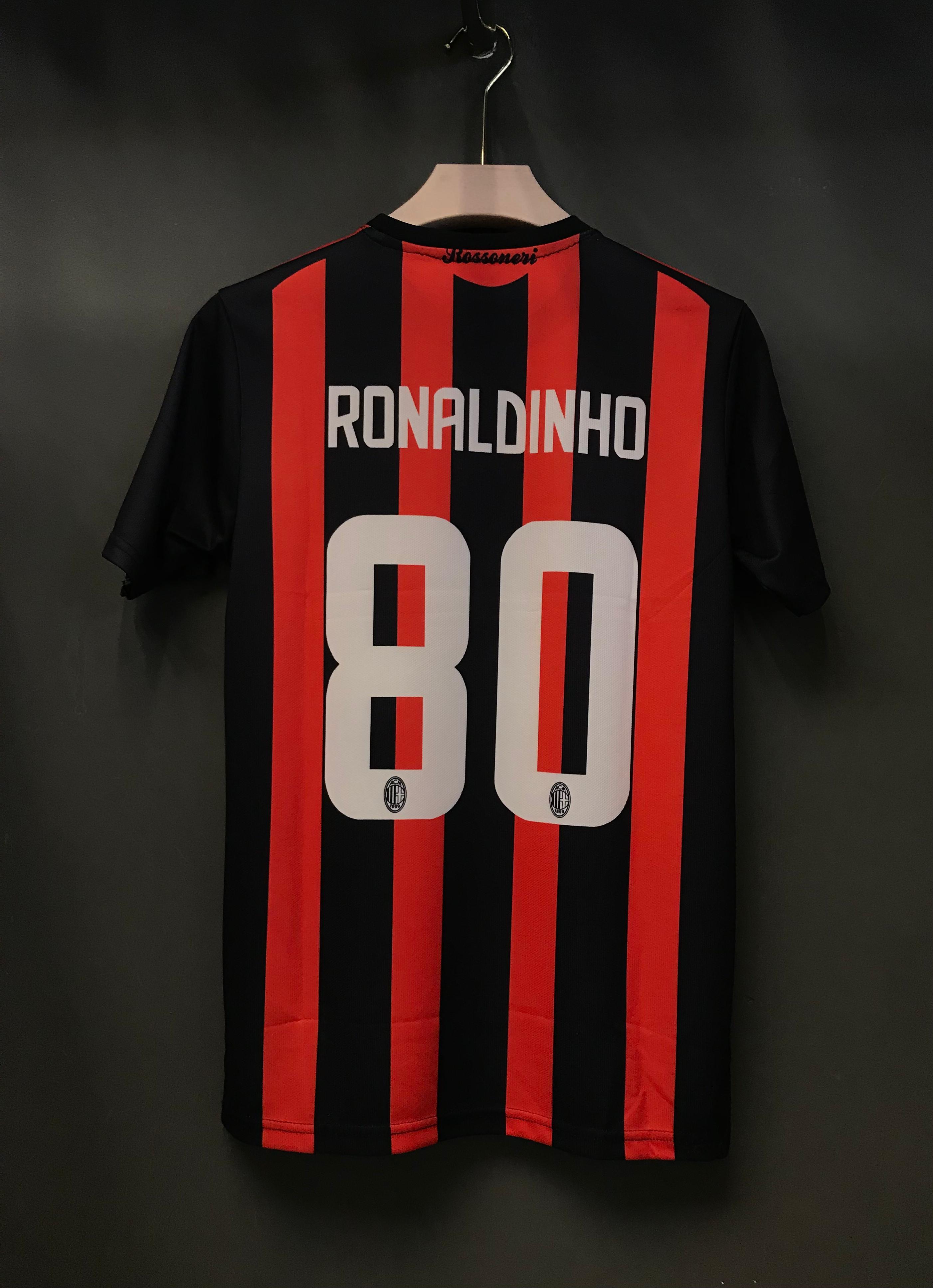 RONALDINHO 2008 09 AC MILAN HOME