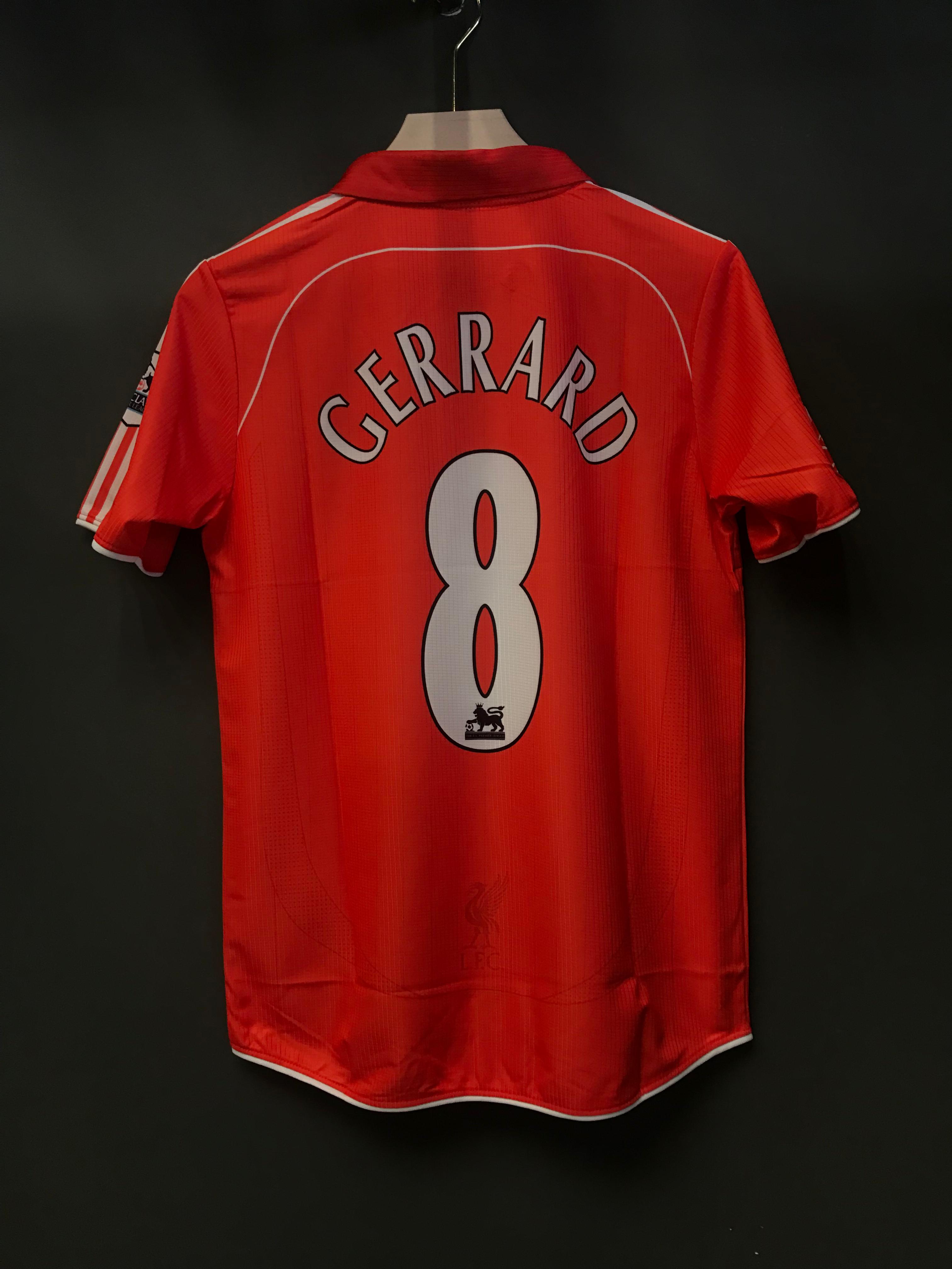 GERRARD LIVERPOOL HOME KIT  2006-08 POLO EMBROIDERY
