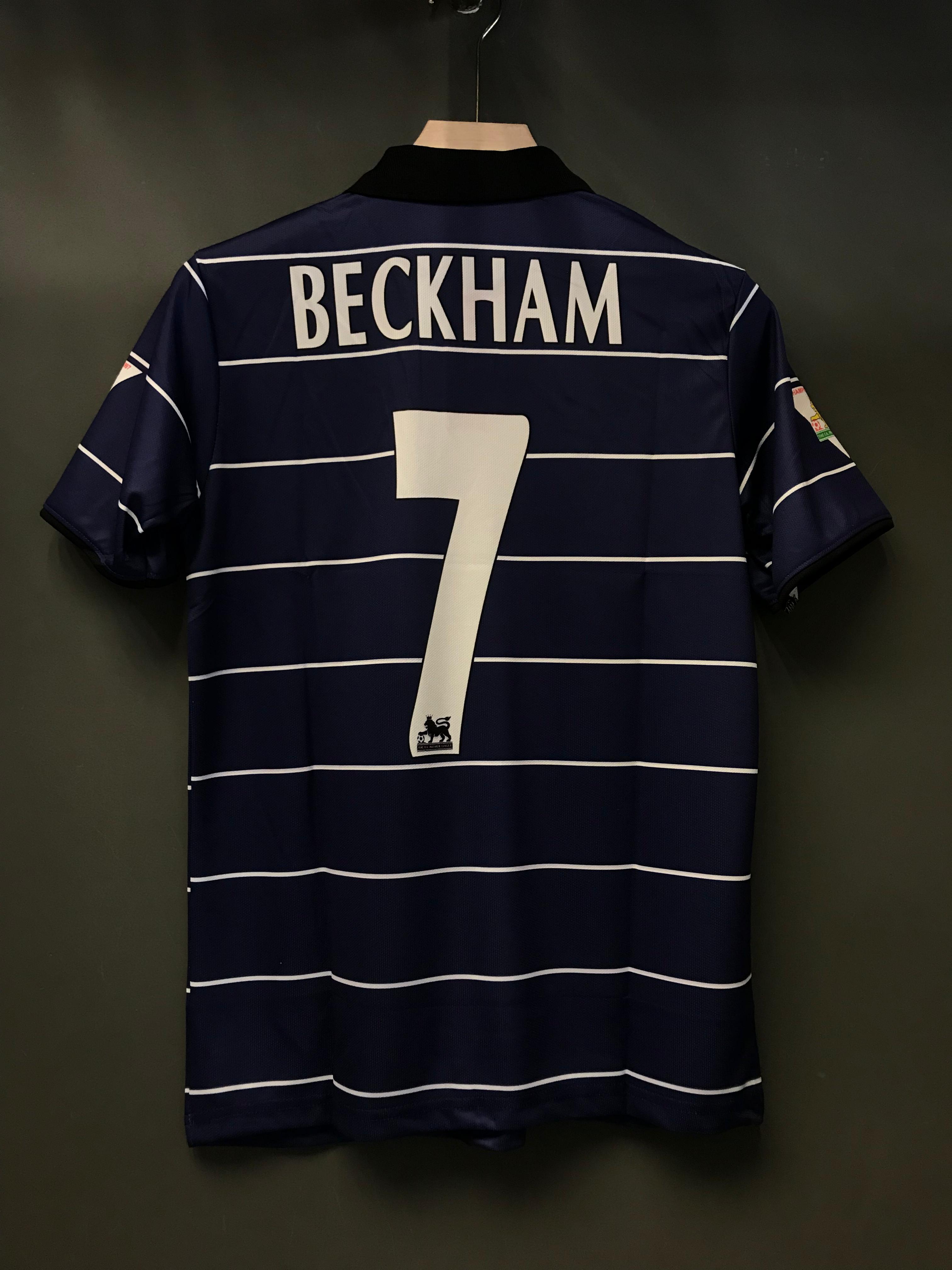 Beckham Manchester United 1999-00 away retro jersey